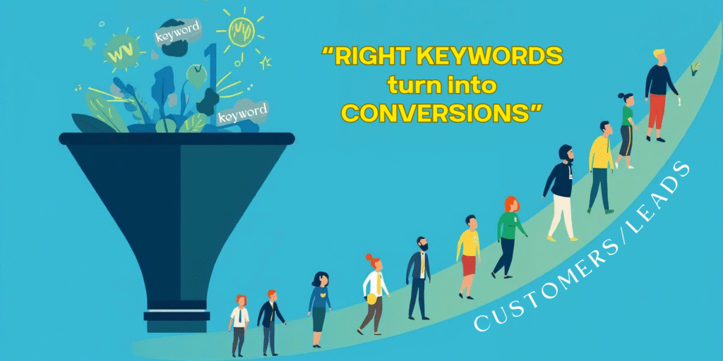 Right keywords turn into conversions.