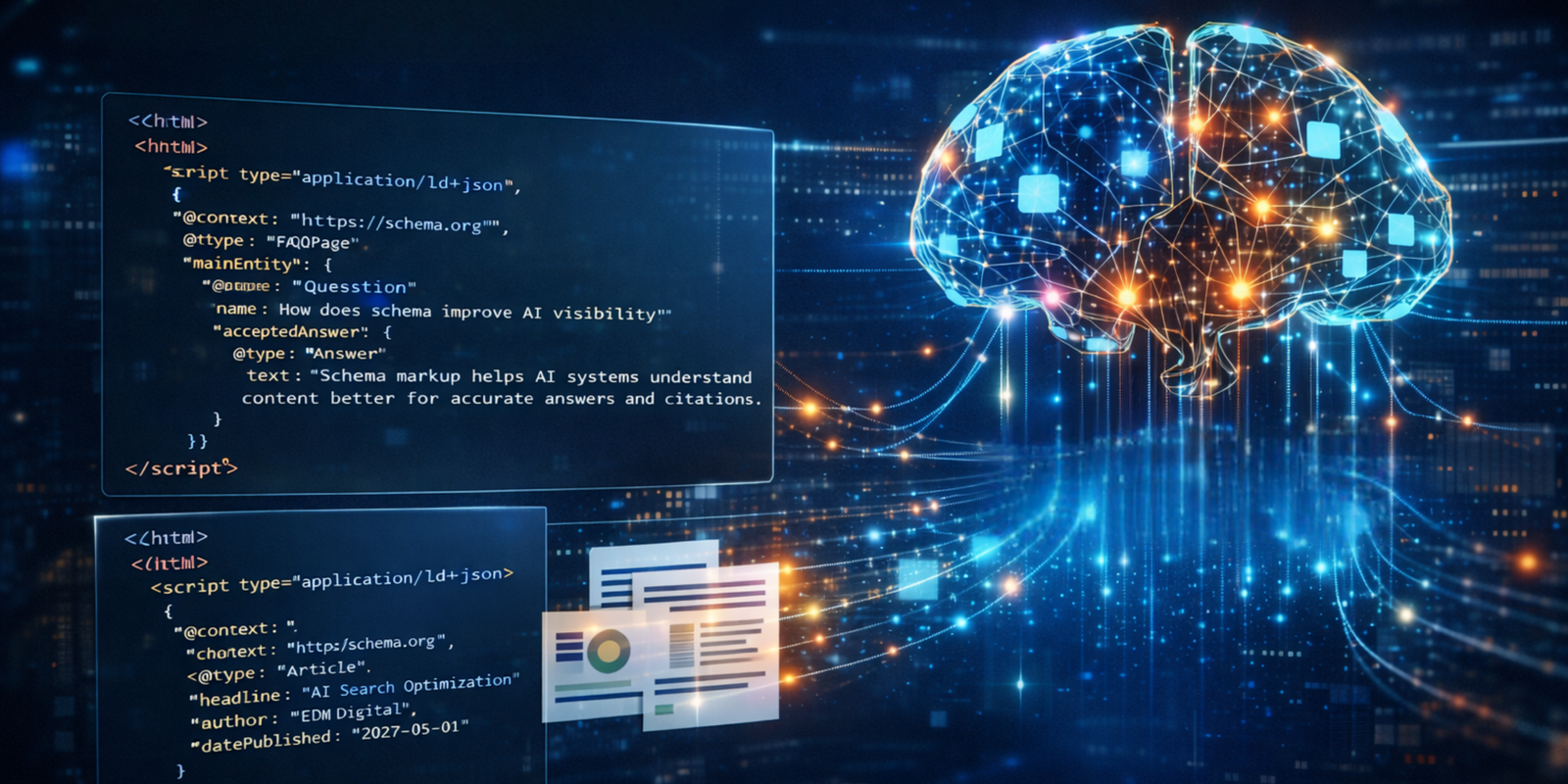 Schema markup improving AI search interpretation